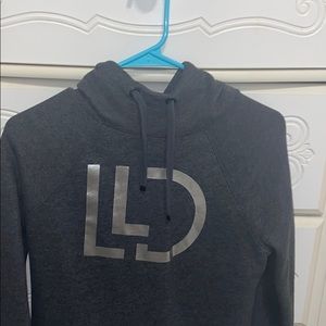 dark grey sweatshirt